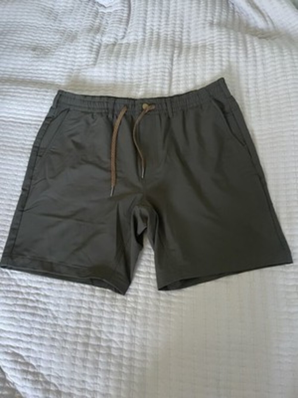 Wren Men's Gray Drawstring Outdoor Shorts XL Elastic Waist Quick Dry